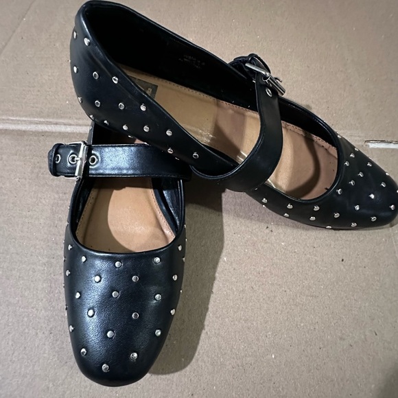 DV by Dolce Vita Shoes - DV by Dolce Vita Black Flats with Silver Studs
